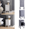 Small Cabinet Side End Table Slim Narrow Storage Unit Night Stand Bedside Drawer