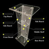 Acrylic Lectern Plexiglass Podium Clear Stand Acrylic Pulpits f/ Churches Office