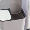 Twin Double Bin Recycling Waste Trash Can Dust Rubbish Separator with Press Lid