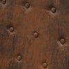 Distressed Tan Leather Upholstered Armchair Accent Chair Solid Wooden Frame Sofa
