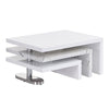 Design Rotating High Gloss Coffee Table With 3 Tops In Vida Marble Effect