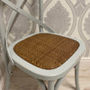 Grey Cross Back Dining Chair Comfortable & Stylish Oak Wooden Home Cafe Office