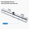 Thermostatic Exposed Shower Mixer Bathroom Twin Head Large Round Bar Set Chrome