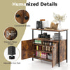 2-Door Buffet Sideboard Storage Cabinet Industrial Style Cabinet w/ Open Shelf