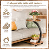 C-Shaped Compact Sofa Side End Table Coffee Laptop Table Living Room Bedroom UK