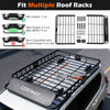 Heavy-Duty 130 x 91 x 17 cm Cargo Basket Roof Rack Cargo Carrier-Black