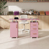 Manicure Nail Table Movable Nail Station Desk with Casters for Nails Art Beauty