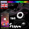 RGB LED Car Strip Light Interior Kit Fiber Optic Ambient Atmosphere Light Bulbs