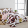 Flowers Patchwork Bedspread Quilted Coverlet Set Bedding Pillowcase Double Size
