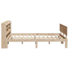 Bed Frame with Headboard 150x200 King Size Solid Wood Pine M8N3
