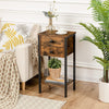 Bedside Table Side Table w/ 2 Drawers Telephone Table 35 x 28.5 x 68.5 cm