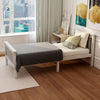 Single Bed Frame White Solid Pine Wood Bed 3FT 190x90cm Adults Kids Bed Bedroom