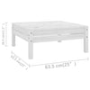 10 Piece Garden Lounge Set White Solid Wood Pine vidaXL