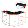 Computer Desk Office Study Workstation Metal Legs Home Corner Table Stand MDF