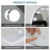 50cm Hollywood Makeup Mirror Large Vanity Light Mirror Dimmable LED Bulbs Round