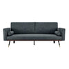 Grey Sofa Bed 3 Seater Faux Suede Click Clack - Jenna