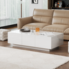 Coffee Table with Hidden Compartment and Storage Drawers for Living Room White