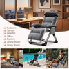 NAIZEA Outdoor Padded Lawn Recliner Zero Gravity Chair Folding Chaise Chairs