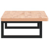 Basin Shelf Wall Mounted Steel and Solid Wood Beech