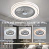 LED Ceiling Fan with 3 LED Light Adjustable Wind Speed Smart Control Low Profile