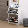 SHOE CABINET 2 DRAWER STORAGE CUPBOARD RACK SHELF FOOTWEAR ORGANISER SHOE STAND