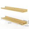 Set of 2 Wooden Floating Shelves Kids Bookshelf Wall Mounted Picture Ledge Shelf