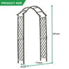 Garden Arch Wood Pergola Feature Trellis Rose Climbing Plant Grey Archway Frame