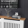 White Radiator Cover Cabinet Small Large Modern MDF Slat Wood Grill Furniture