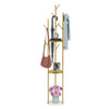 Tall Coat Rack Hat Clothes Stand Hanger Garment Hook Tree Metal Organizer Gold