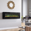 Electric Heater 60Inch LED Fireplace Wall Mounted Inset Standing Media Log Flame