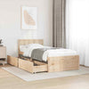 Bed Frame with Drawers 90x200 Solid Wood Pine T2L2