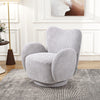 Modern Chenille Swivel Lounge Sofa Chair Single Padded Seat 360° Rotary Chair