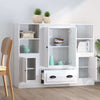 Camerina Highboards 3 pcs High Gloss White Engineered M8Z4