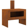 Fire Pit with Chimney 80x50x96 cm Weathering Steel