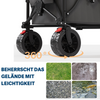 Flamaker Folding Festival Wagon, Big Wheels, Camping, Fishing, Beach Trolley