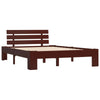 Bed Frame Dark Brown Solid Pine Wood 120x200 D7I8