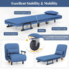 Single Folding Sofa Bed Chair Modern Fabric Sleep Function Holder-Blue