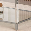 Vidrio Glass Coffee Table With Silver And Acrylic Frame