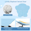 Indoor Outdoor Toddler Sit and Spin Sensory Toy Chair Elephant-Blue