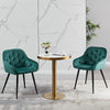 Noble Set of 2 Dining Chairs Velvet Armchairs Upholstered Soft Seat Back Metal