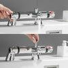 Bathroom Thermostatic Bath Shower Mixer Taps Deck Mounted Chrome Valve Bar Tap