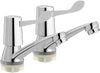 1 PAIR BATHROOM LEVER BASIN SINK TAPS 1/4 TURN CHROME PAIR HOT & COLD FAUCET SET