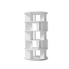 5 Tiers Rotatable Round Shoe Rack for Living Room,White