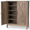 Freestanding Wooden Shoe Rack with Adjustable Shelves-Old Oak