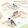Toddler Climber Arch 3-In-1 Wooden Climber w/Ramp & Soft Mat