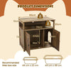 Enclosed Cat Washroom Wooden Side Table Cat Litter Box