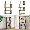 4 Tier Bookshelf Industrial Storage Rack Home Office Display Rack Freestanding