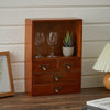 Vintage Wooden Small Cabinet Storage Box Desktop Organizer Unit Display Shelving