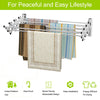Folding Laundry Drying Rack Wall-Mounted Clothes Airer Expandable Towel Rack