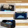 LED Bedside Table, Smart Nightstand Sofa Side Table with Charging Station Drawer